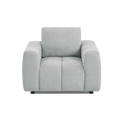 Fauteuil Fixe Kerea 1 Place Tissu Chenille Gris
