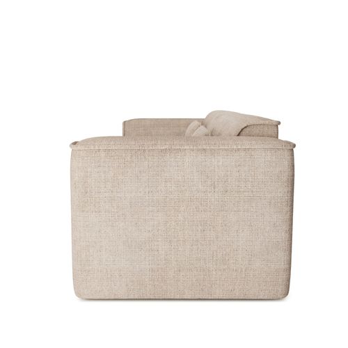 Canapé Droit Fixe Nuna 3 Places Tissu Taupe