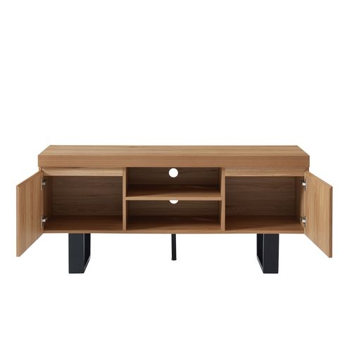 Meuble TV Felix  Effet Chêne Et Métal Noir  140cm