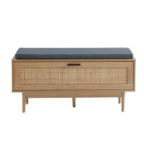 Banc à Chaussures Amana  Cannage Rotin  1 Porte 100cm
