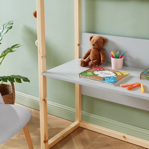 Bureau Enfant Cabane Tiny  Gris  Évolutif