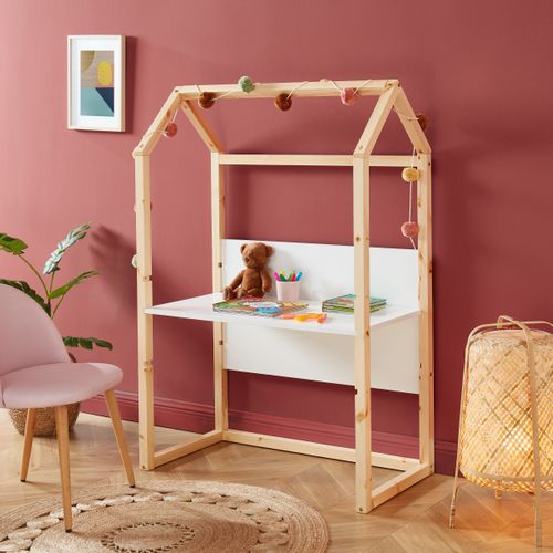 Bureau Enfant Cabane Tiny  Blanc  Évolutif