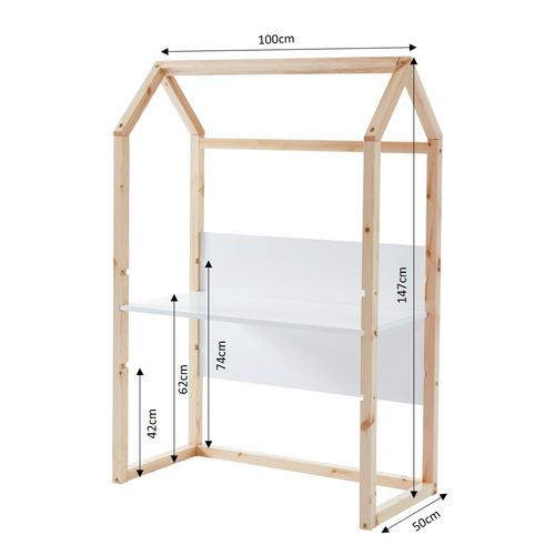 Bureau Enfant Cabane Tiny  Blanc  Évolutif