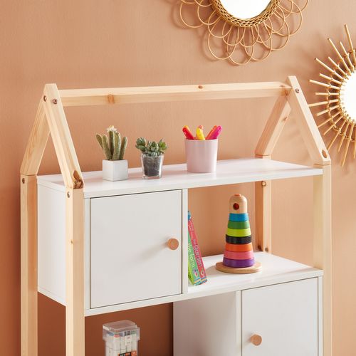 Commode Tiny  Blanc  2 Portes Et 2 Tiroirs 80cm