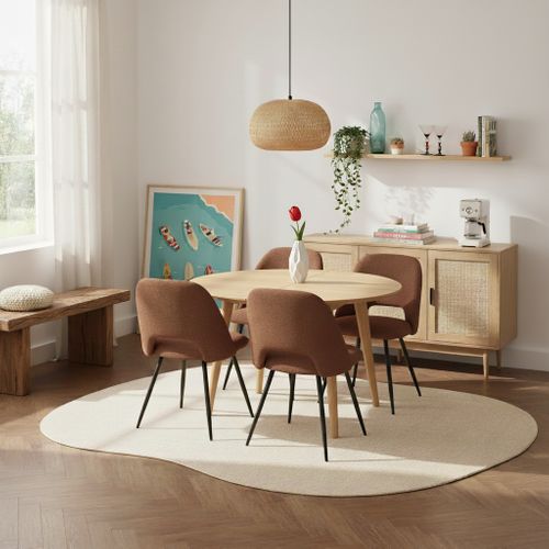 Table Extensible Oracle Placage Chêne 120 à 160cm