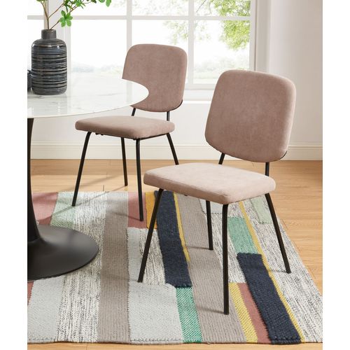 Lot De 4 Chaises Suzie Velours Côtelé Taupe