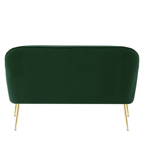 Canapé Droit Marcelino Fixe Velours Vert