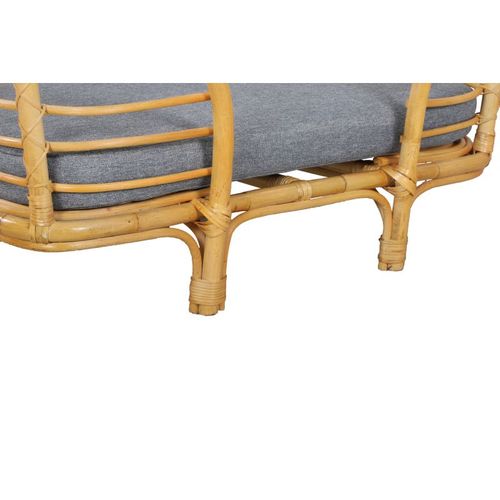 Panier Rectangulaire Selene Pour Chien Et Chat En Rotin Coussin Coloris Gris