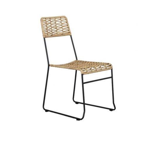 Lot De 2 Chaises Massa En Résine Tressée Coloris Naturel