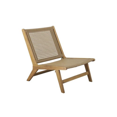 Fauteuil De Jardin Tara En Bois D'acacia Et Résine Tressée