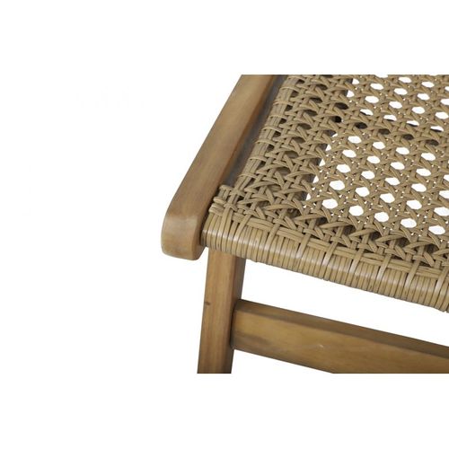 Fauteuil De Jardin Tara En Bois D'acacia Et Résine Tressée