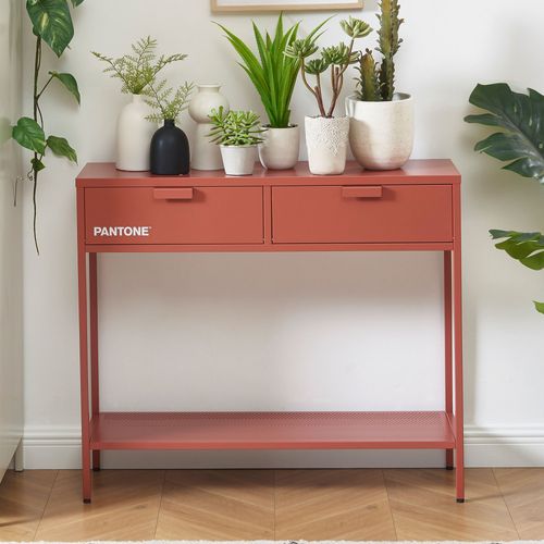 Console 2 Tiroirs En Métal Pantone L100cm
