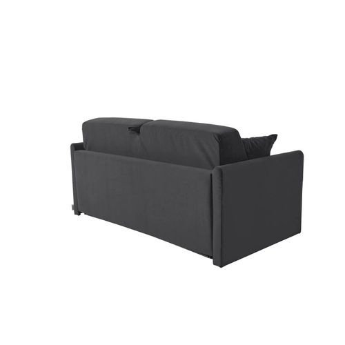 Xenon Canapé Convertible 3 Places Gris Anthracite Matelas Dunlopillo 140cm
