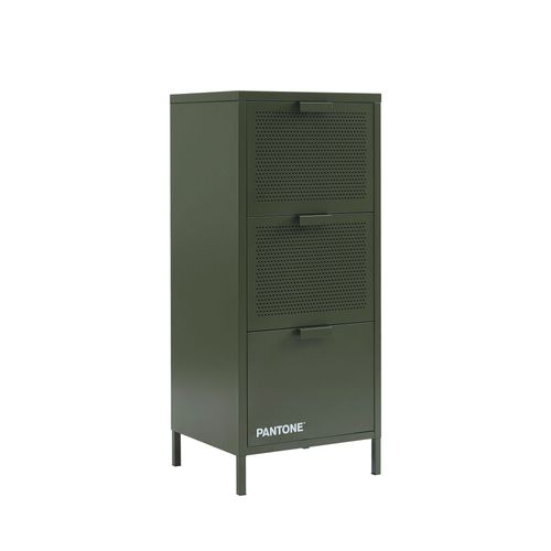 Petit Meuble De Rangement 3 Tiroirs En Métal Pantone H105cm
