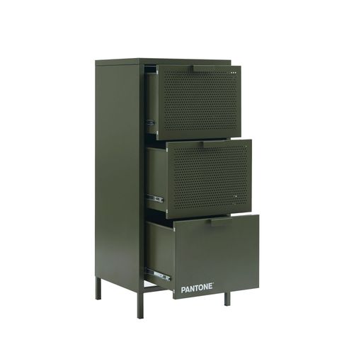 Petit Meuble De Rangement 3 Tiroirs En Métal Pantone H105cm
