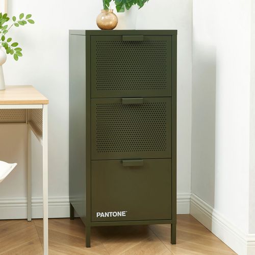 Petit Meuble De Rangement 3 Tiroirs En Métal Pantone H105cm
