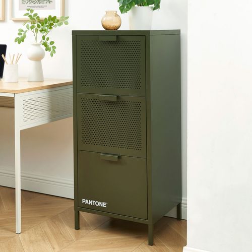 Petit Meuble De Rangement 3 Tiroirs En Métal Pantone H105cm