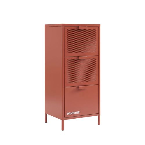 Petit Meuble De Rangement 3 Tiroirs En Métal Pantone H105cm