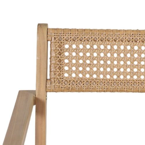 Lot De 2 Fauteuils De Jardin Nora En Bois D'acacia Fsc Blanchi Et Résine Tressée