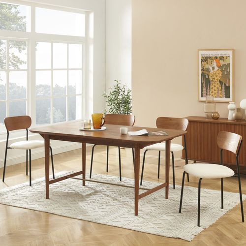Table à Manger Extensible Jill Placage Frêne 160 à 200cm