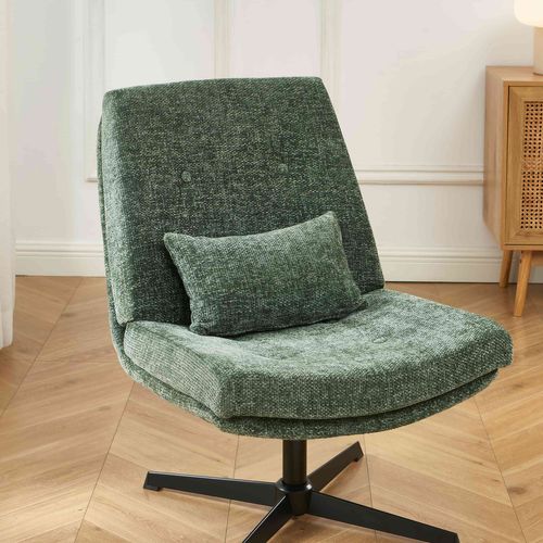 Fauteuil Anton Rotatif Tissu Vert