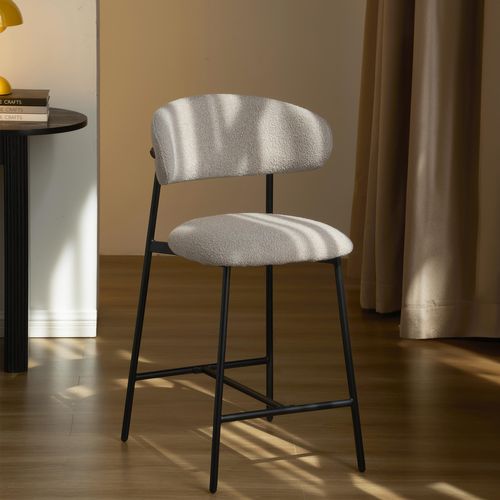 Lot De 2 Tabourets Gally Tissu Grège