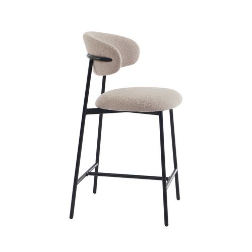Lot De 2 Tabourets Gally Tissu Grège