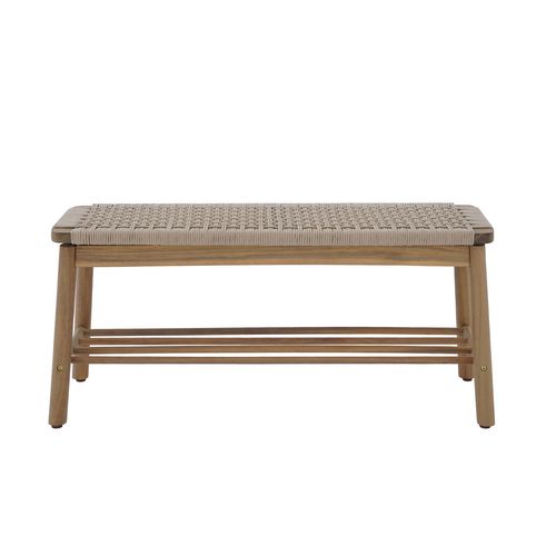 Banc Intérieur Et Extérieur Tavao En Bois D'acacia Et Corde Beige