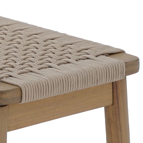 Banc Intérieur Et Extérieur Tavao En Bois D'acacia Et Corde Beige