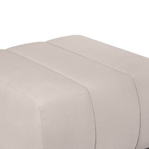 Pouf Belem Tissu Chenille Grège