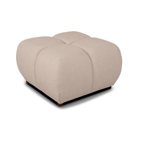 Pouf Tasca Tissu Bouclette Taupe