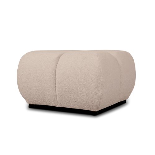 Pouf Tasca Tissu Bouclette Taupe
