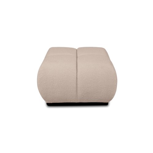 Pouf Tasca Tissu Bouclette Taupe