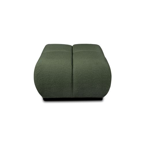 Pouf Tasca Tissu Bouclette Vert Kaki