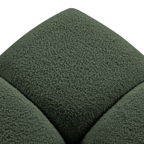 Pouf Tasca Tissu Bouclette Vert Kaki