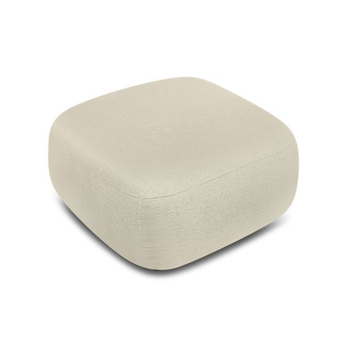Pouf Carlotta Tissu Bouclette Grège