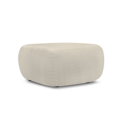 Pouf Carlotta Tissu Bouclette Grège