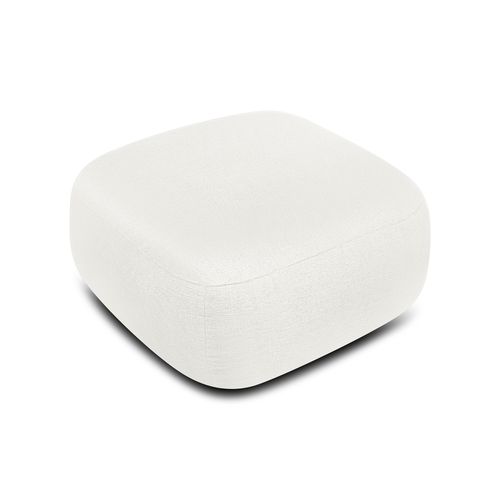 Pouf Carlotta Tissu Chenille Écru