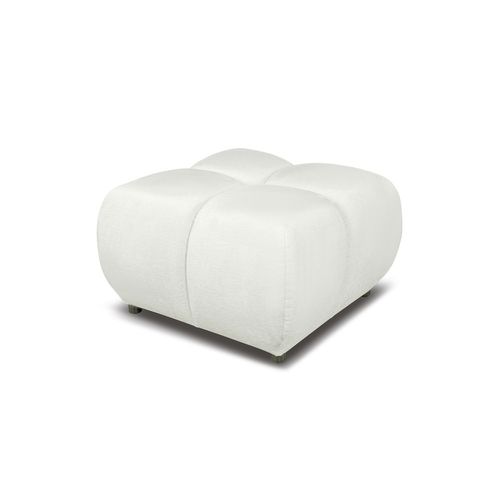Pouf Sorella Tissu Chenille Écru