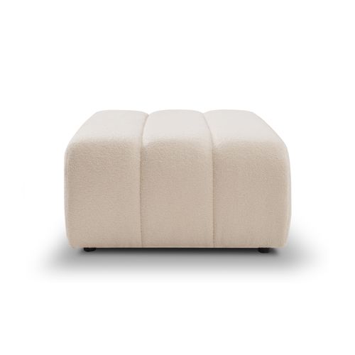 Pouf Belem Tissu Bouclette Écru