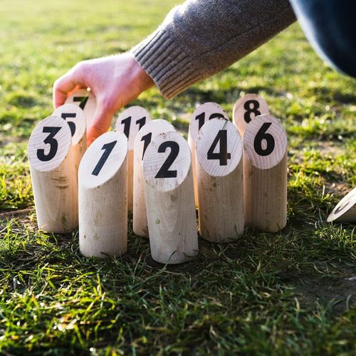 Jeu De Quilles Nordiques En Bois Compact Pour Enfants Et Adultes Jeu D'adresse Et De Précision Idéal