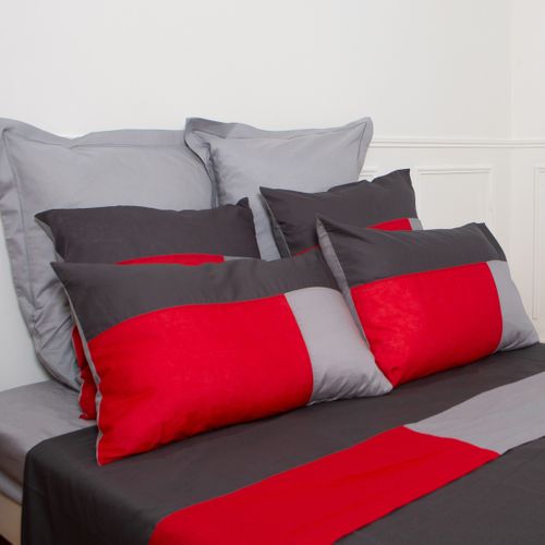 Drap Plat Coton Trio Rouge - 180 X 290 cm