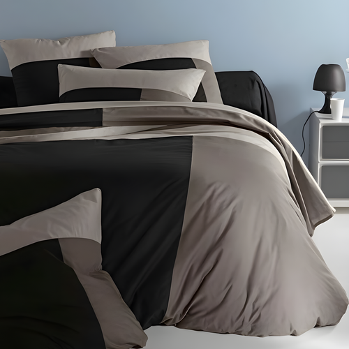 Drap Plat Coton Trio Noir - 270 X 300 cm