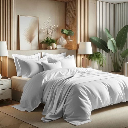 Housse de couette coton TERTIO® Blanc - 140 X 200 cm