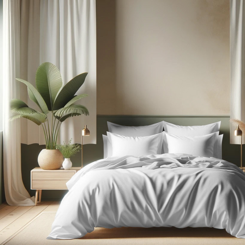 Housse de couette coton TERTIO® Blanc - 240 X 220 cm