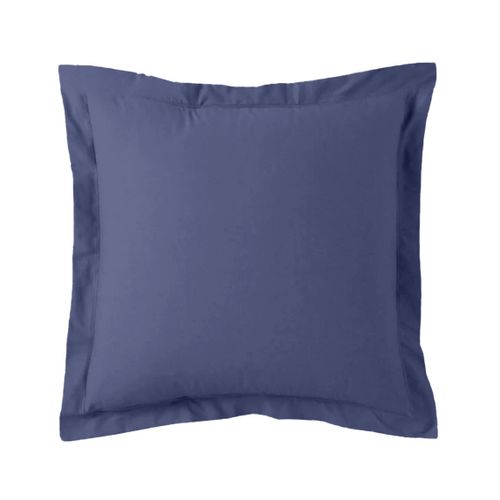 Taie D'oreiller Coton Tertio® Bleu Indigo - 63 X 63 cm Avec Volant
