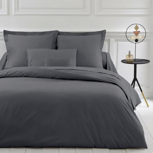 Taie D'oreiller Polycoton Tertio® Anthracite - 63 X 63 cm Sans Volant