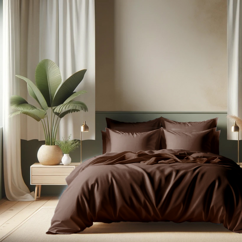 Taie D'oreiller Coton Tertio® Chocolat - 85 X 185 cm