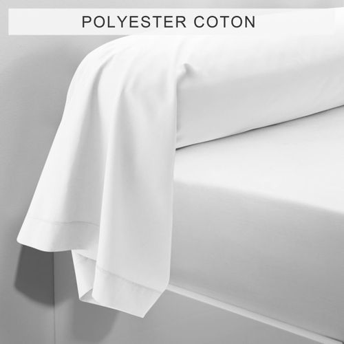 Taie D'oreiller Polycoton Tertio® Blanc - 85 X 185 cm