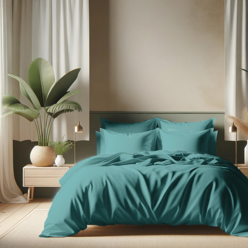 Drap-housse Coton Vert émeraude - 60 X 120 cm